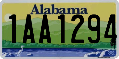 AL license plate 1AA1294