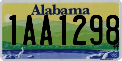 AL license plate 1AA1298