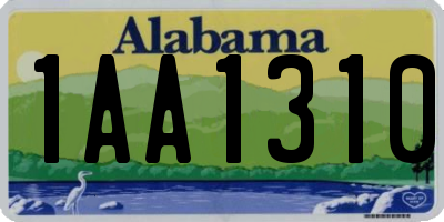 AL license plate 1AA1310