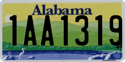 AL license plate 1AA1319