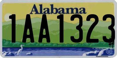 AL license plate 1AA1323