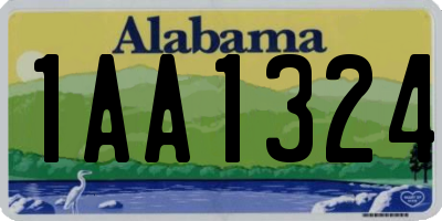 AL license plate 1AA1324