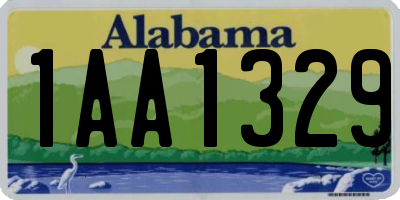 AL license plate 1AA1329