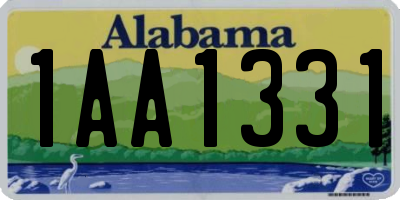 AL license plate 1AA1331