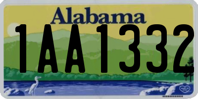 AL license plate 1AA1332