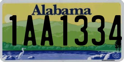 AL license plate 1AA1334