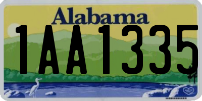 AL license plate 1AA1335