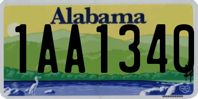 AL license plate 1AA1340