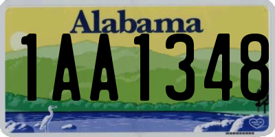 AL license plate 1AA1348