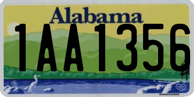 AL license plate 1AA1356