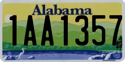 AL license plate 1AA1357