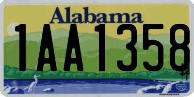 AL license plate 1AA1358