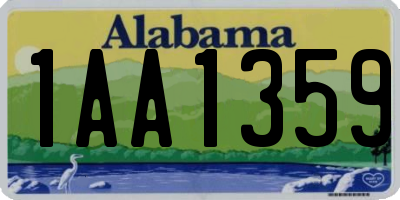 AL license plate 1AA1359