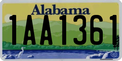 AL license plate 1AA1361