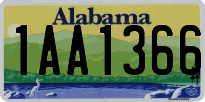 AL license plate 1AA1366