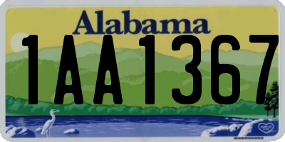 AL license plate 1AA1367