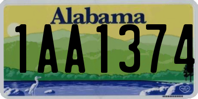 AL license plate 1AA1374