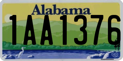 AL license plate 1AA1376