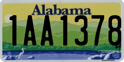 AL license plate 1AA1378