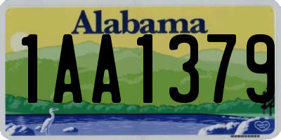 AL license plate 1AA1379