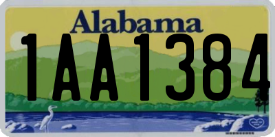 AL license plate 1AA1384