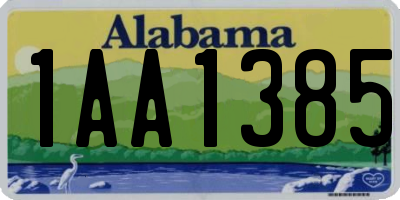 AL license plate 1AA1385