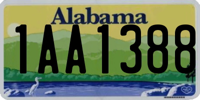 AL license plate 1AA1388