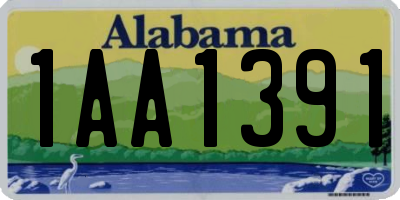 AL license plate 1AA1391