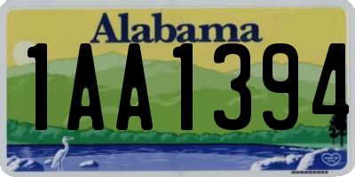 AL license plate 1AA1394