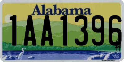 AL license plate 1AA1396