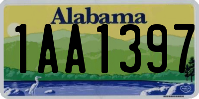 AL license plate 1AA1397