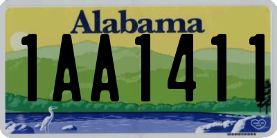 AL license plate 1AA1411