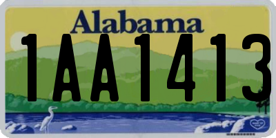 AL license plate 1AA1413