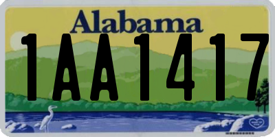 AL license plate 1AA1417