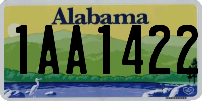 AL license plate 1AA1422