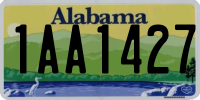 AL license plate 1AA1427