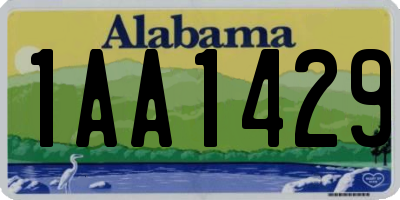 AL license plate 1AA1429