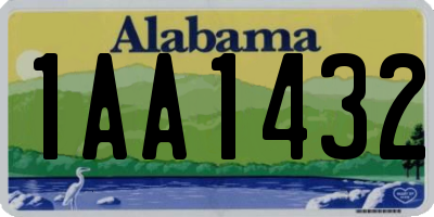 AL license plate 1AA1432