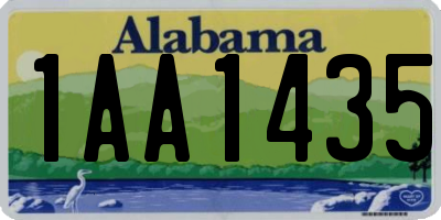 AL license plate 1AA1435