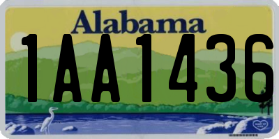 AL license plate 1AA1436