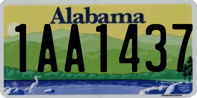 AL license plate 1AA1437