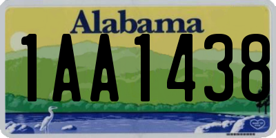 AL license plate 1AA1438