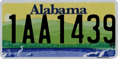 AL license plate 1AA1439
