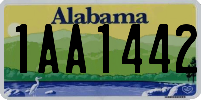 AL license plate 1AA1442