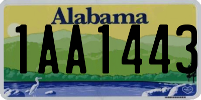 AL license plate 1AA1443