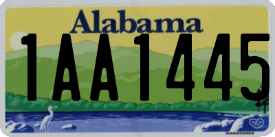 AL license plate 1AA1445