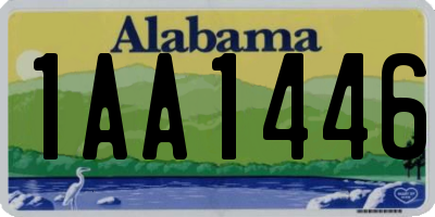 AL license plate 1AA1446