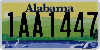 AL license plate 1AA1447