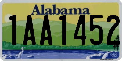 AL license plate 1AA1452