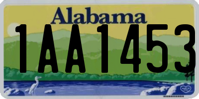 AL license plate 1AA1453